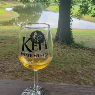 a glass of kefi