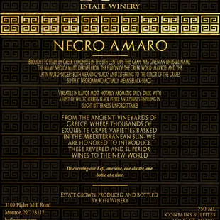 An Italian favorite; Dark, aromatic, spicy, wild cherry, black pepper.