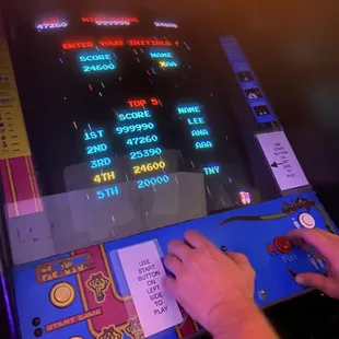 a man playing a video game