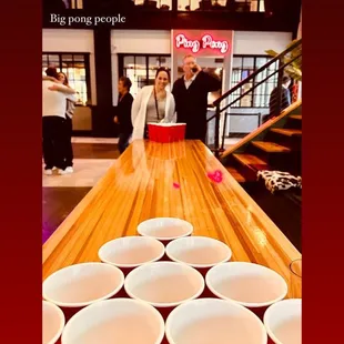 a beer pong game