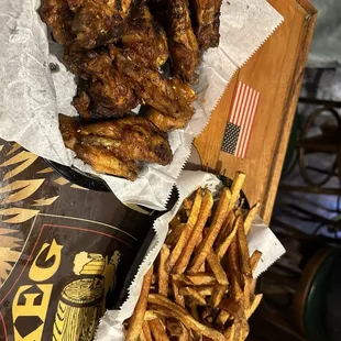 Wings and fries