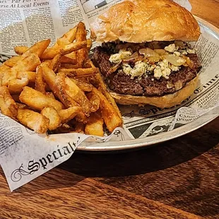 a plate of french fries