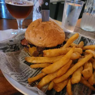 Chorizo bacon burger