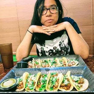Fish and Chicken Tacos.