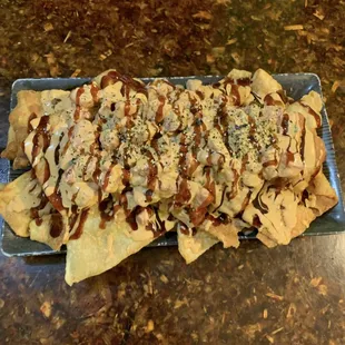 Spicy Ahi Poke Nachos
