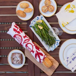 Wrap your baguette with our towel for your next picnic. Keep bugs out and freshness in, and add a little flair to your food spread!