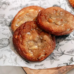 White Chocolate Chip Macadamia Cookies.