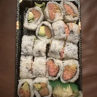 Spicy Tuna Crunchy Roll, Alaska Roll