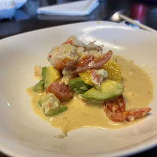 Crab salad with uni sauce!