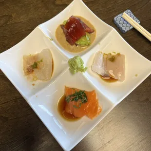 assorted sashimi