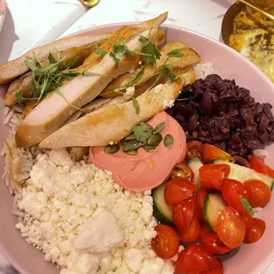 Pink Beet Humus Bowl