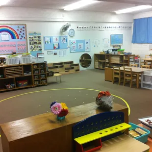 Spacious, private classrooms, comprised of the various developmental learning centers per national accreditation guidelines.