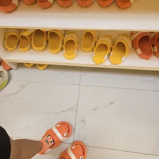 Slippers to use the restroom!