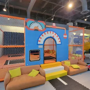 Trampoline bouncy area.