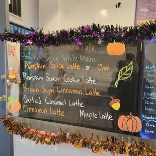 Fall seasonal drinks