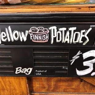 Yellow finish potatoes