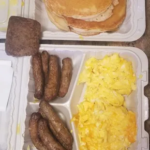 2 Pancake Platters ($10.99) Side Scrapple ($5.00)