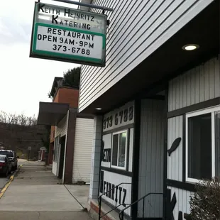 the front of the restaurant