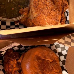 3 Pieces Breast, Thigh and Leg Meal Chicken Sandwich