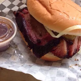 Sliced Brisket Sammich