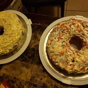 two bundt cakes