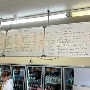 Menu board