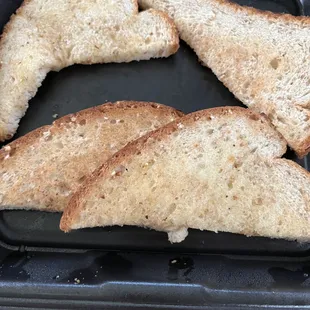 Wheat Toast, was not toasted at all it was very limp..