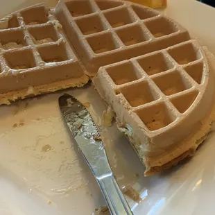Overcooked Belgian Waffle