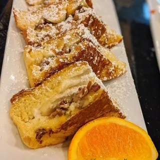 Banana Caramel Pecan Stuffed French Toast