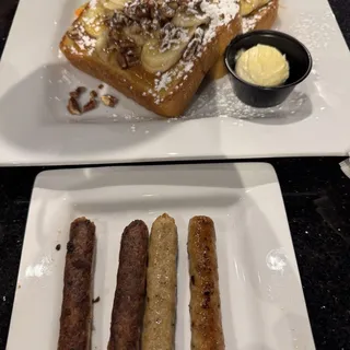 Banana Caramel Pecan Stuffed French Toast