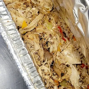 chicken in a foil pan