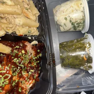 Fried 9. Three Pork Ribs and 3 Sides