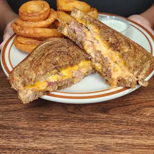 a grilled cheese sandwich on a plate