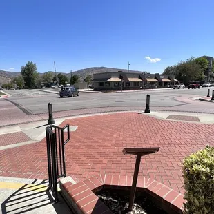 Down the street from the cafe. Very quaint little town.