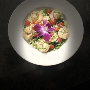 Angle Hair pasta with shrimp