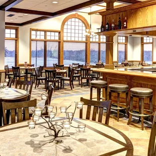 the interior of a restaurant