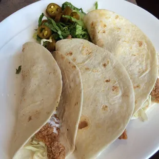 Fish tacos...meh.