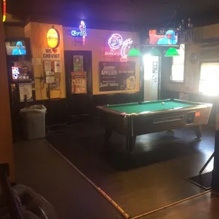 a pool table