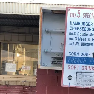 a sign for the restaurant