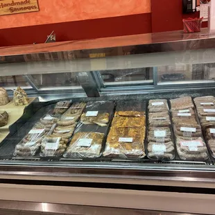 Great selection of apparently handmade sausages and franks. I purchased a bunch and they proved popular.
