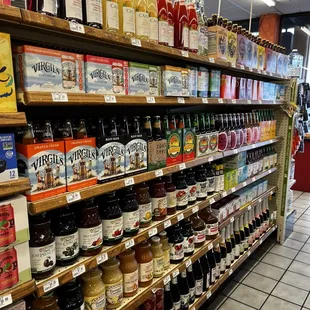 a variety of beverages