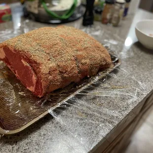 Seasoned 12lb prime rib!