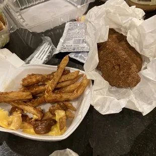 Trash food that seems like it was cooked yesterday