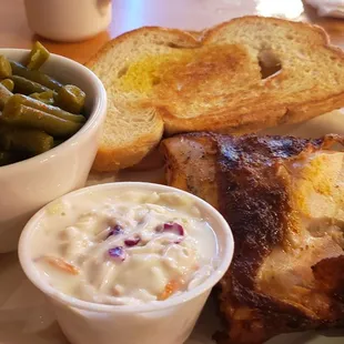 BBQ Chicken Lunch special with 3 sides