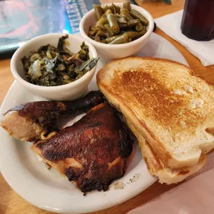 BBQ chicken lunch special (comes with 3 sides ($11.89)