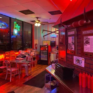 the inside of the restaurant