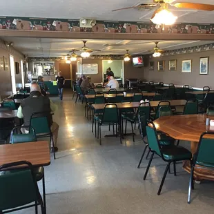the dining area of the restaurant