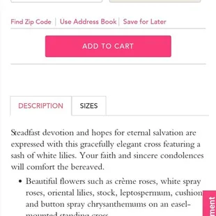 Description of the arrangement flowers