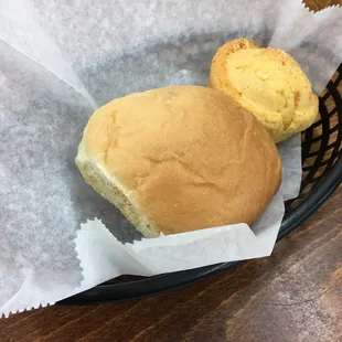 My roll and cornbread