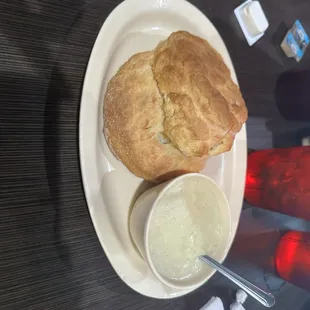 Huge Biscuit and gravy